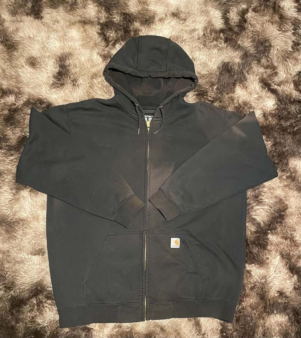 Carhartt Men's Loose Fit Heavyweight Full-Zip Hoodie, Black